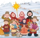 Young People And Children In Russian Village Singing Of Christmas Carols In  Christmastide Royalty Free Cliparts, Vectors, And Stock Illustration. Image  15873449.